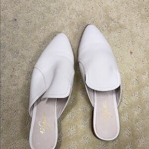 42 GOLD White Women's Mules